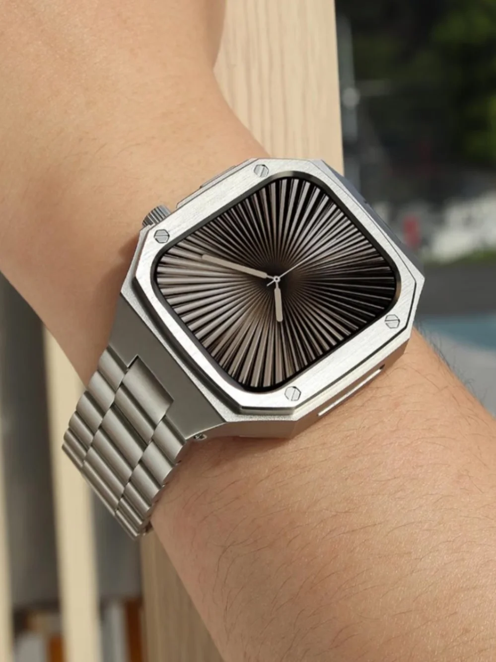Luxury Aluminum Case with Stainless Steel Band for Apple Watch Series 11/10 46mm